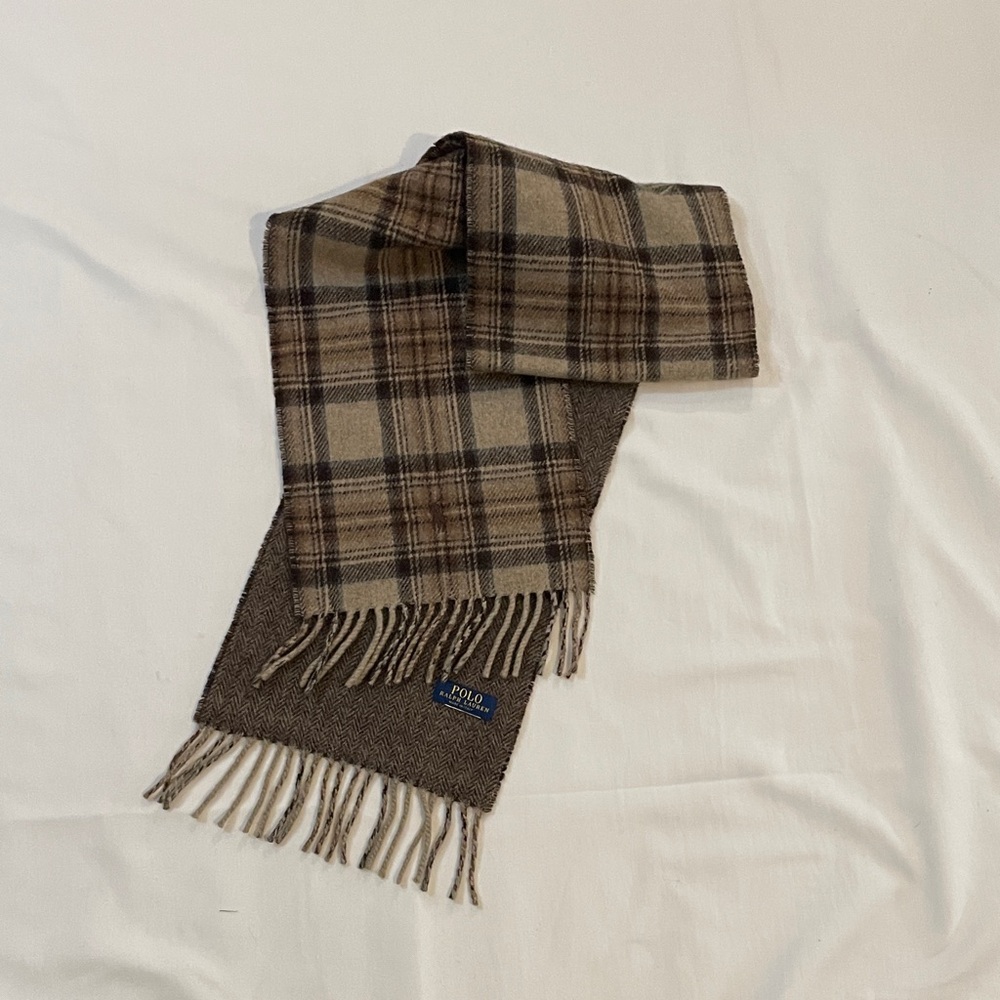 Polo by Ralph Lauren Checkered reversible Scarf - Brown and Cream